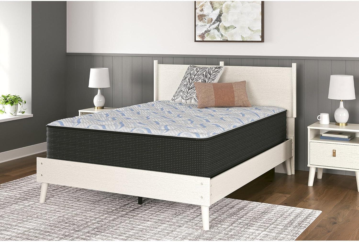 imageSignature Design by Ashley Elite Springs Plush 14 Inch Memory Foam Hybrid Mattress with Edge Support for Pressure Relief Twin Fiberglass Free Mattress in A BoxKing