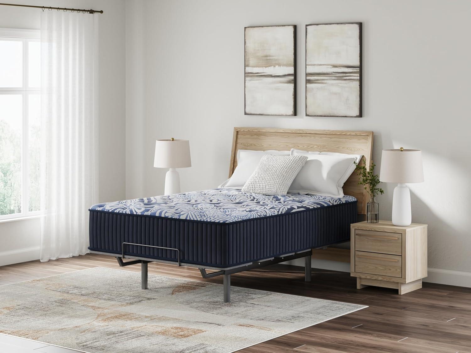 imageSignature Design by Ashley Firm Luxe 20 15 Inch Breathable Gel Latex Memory Foam Hybrid Mattress with Edge Support for Cool Sleep and Pressure Relief Queen Fiberglass Free Mattress in A Box