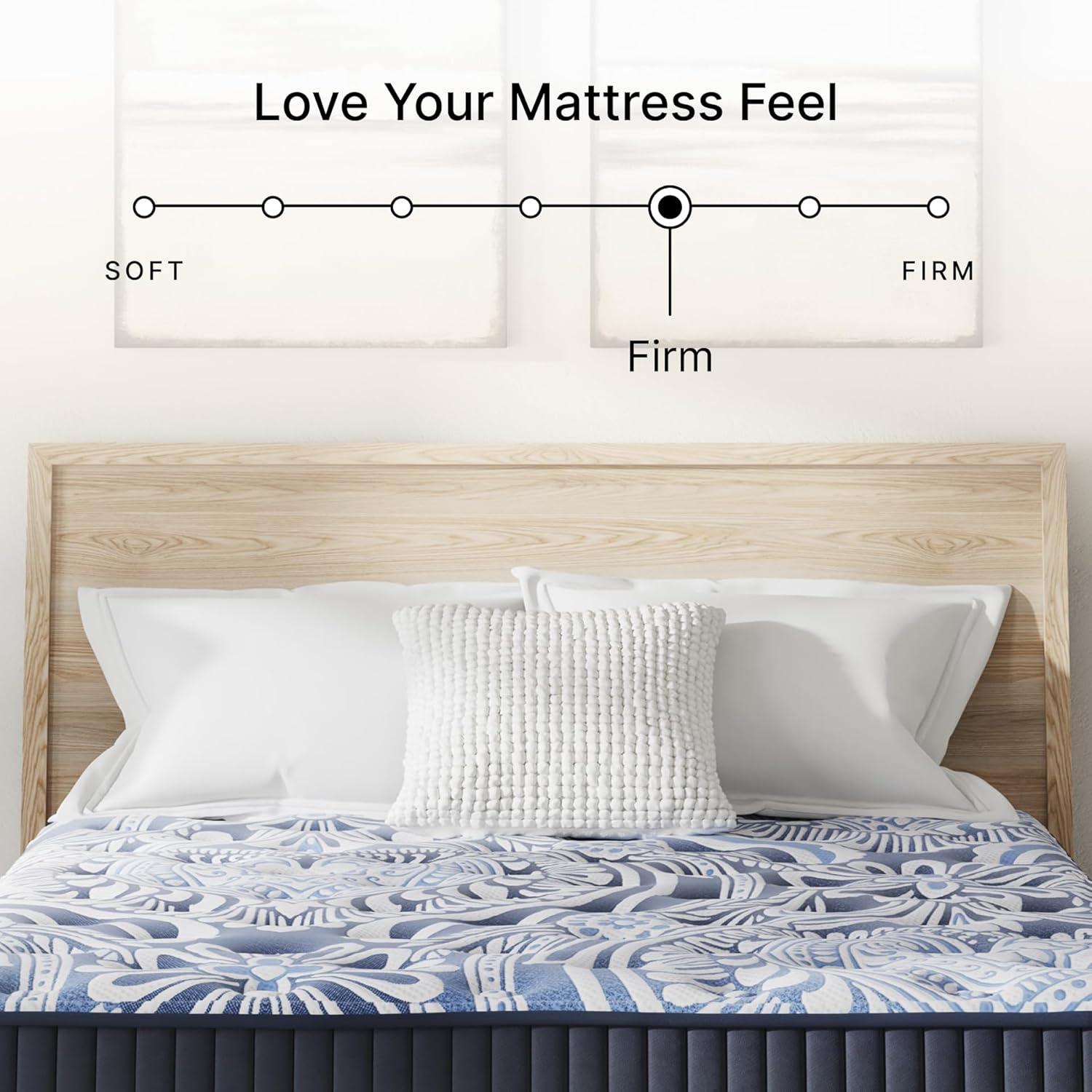 imageSignature Design by Ashley Firm Luxe 20 15 Inch Breathable Gel Latex Memory Foam Hybrid Mattress with Edge Support for Cool Sleep and Pressure Relief Queen Fiberglass Free Mattress in A Box