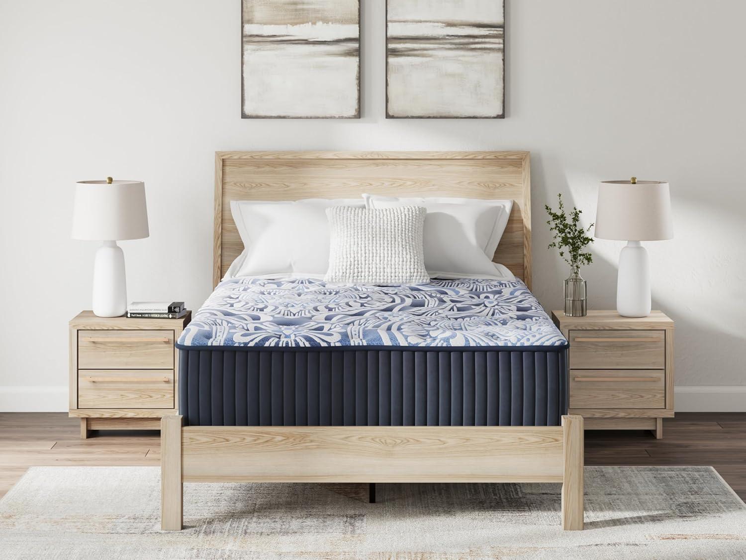 imageSignature Design by Ashley Firm Luxe 20 15 Inch Breathable Gel Latex Memory Foam Hybrid Mattress with Edge Support for Cool Sleep and Pressure Relief Queen Fiberglass Free Mattress in A Box