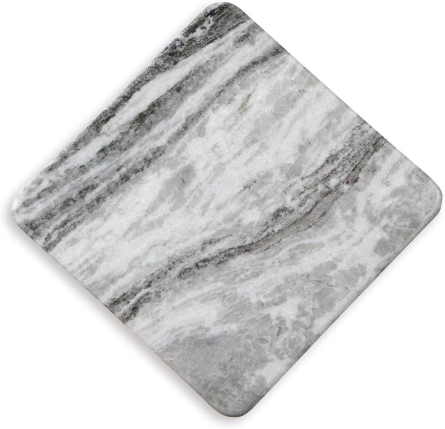 imageSignature Design by Ashley Keithwell Contemporary Marble Top Accent Table GraySquare