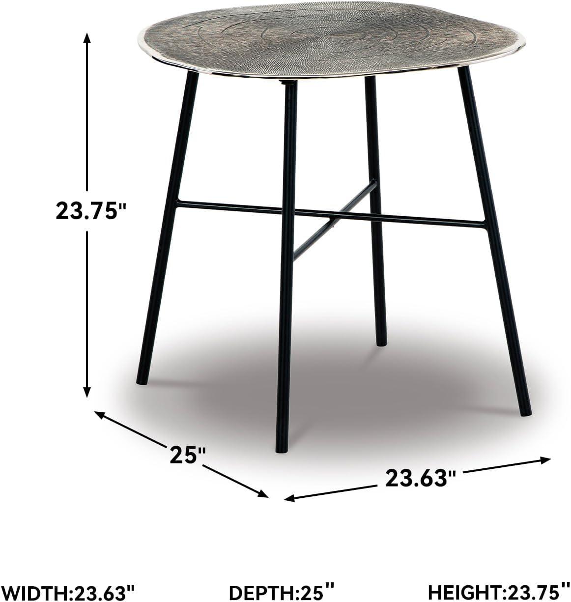 imageSignature Design by Ashley Laverford Contemporary End Table Chome amp Black