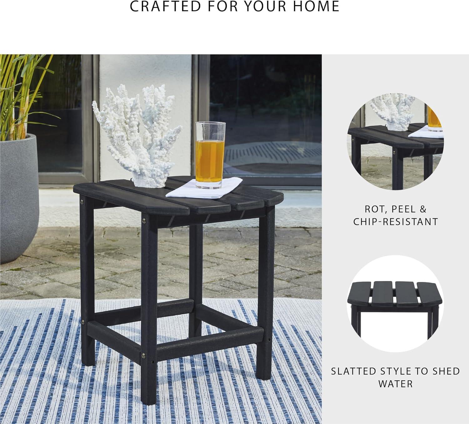 imageSignature Design by Ashley Sundown Treasure Modern Weather Resistant Outdoor End Table BlackBlack