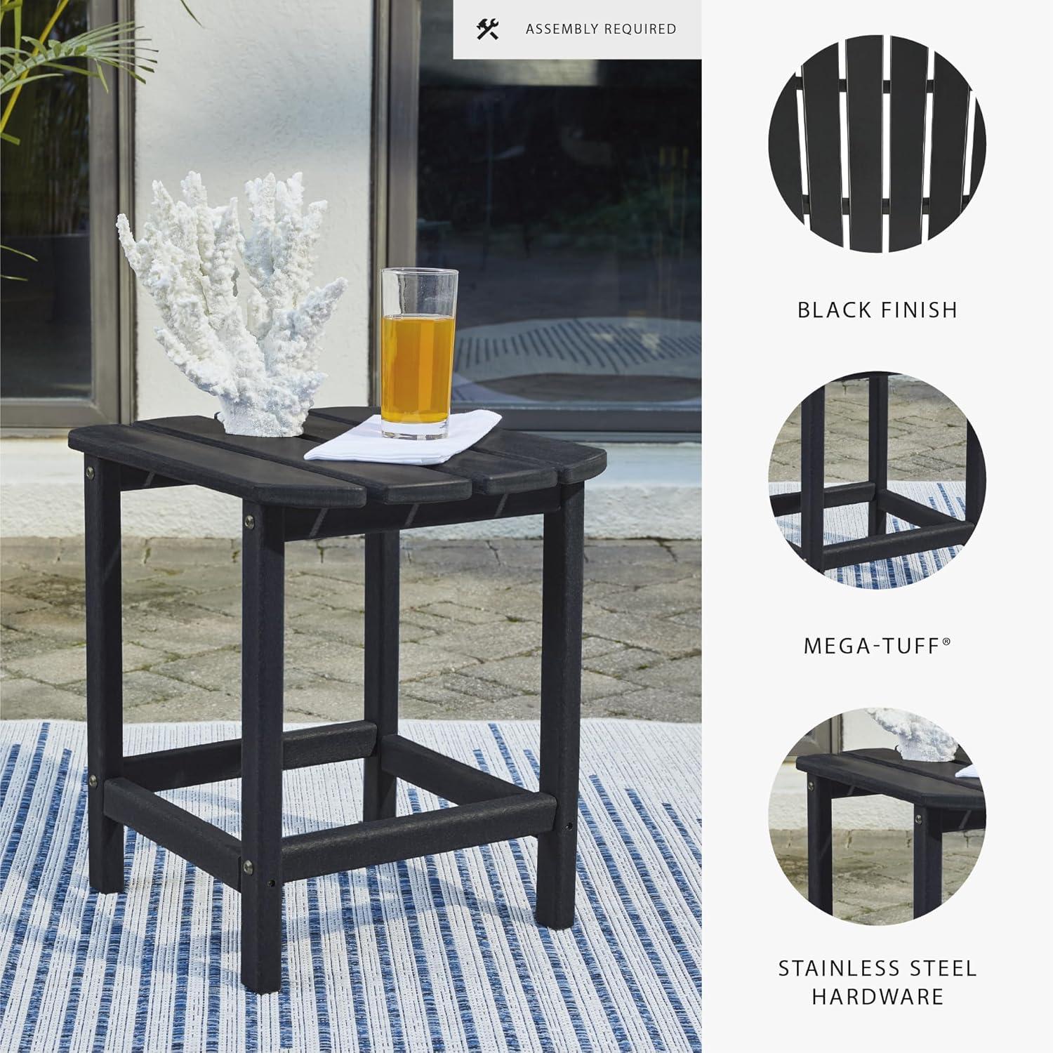 imageSignature Design by Ashley Sundown Treasure Modern Weather Resistant Outdoor End Table BlackBlack