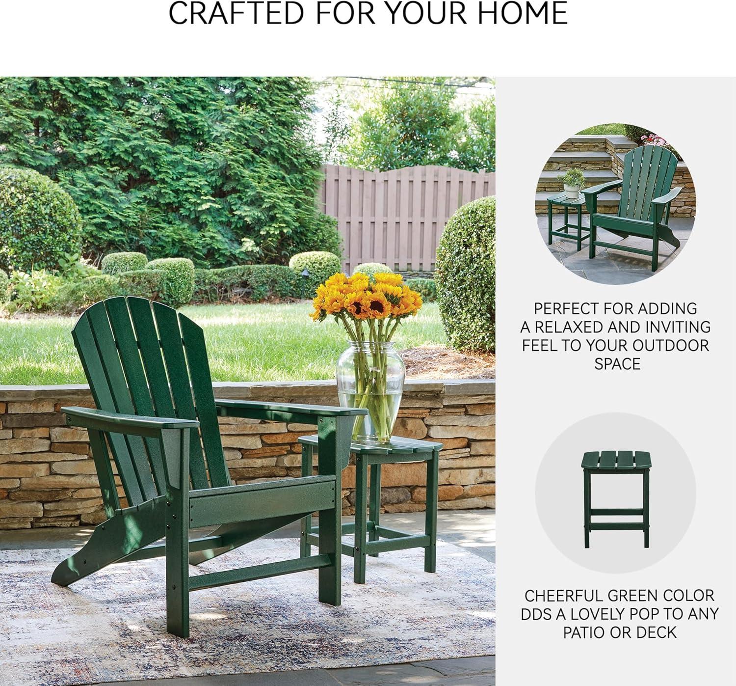 imageSignature Design by Ashley Sundown Treasure Modern Weather Resistant Outdoor End Table BlackGreen
