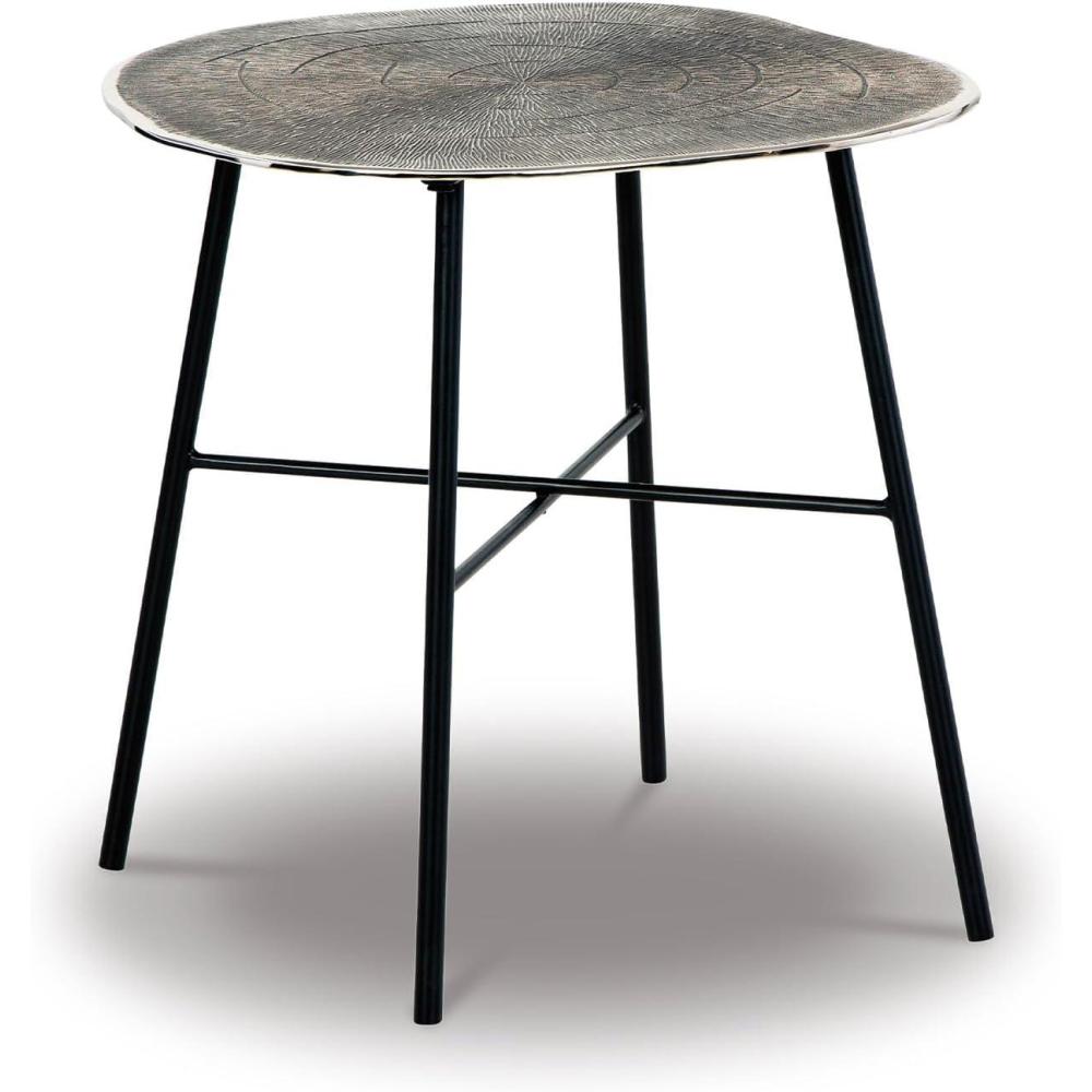 imageSignature Design by Ashley Laverford Contemporary End Table Chome amp Black