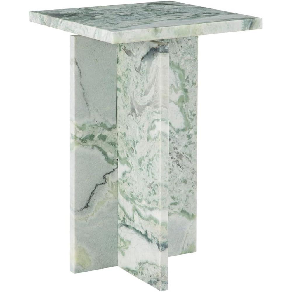 imageSignature Design by Ashley Treygan Contemporary Marble Accent Table BeigeWhite Green