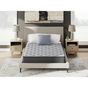 Signature Design by Ashley Comfort Plus 10 Inch Medium Stain Resistant Gel Memory Foam Hybrid Mattress with Edge Support for Cool Sleep and Pressure Relief, Queen, Fiberglass Free, Mattress in A Box(Full)