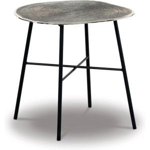 Signature Design by Ashley Laverford Contemporary End Table, Chome & Black