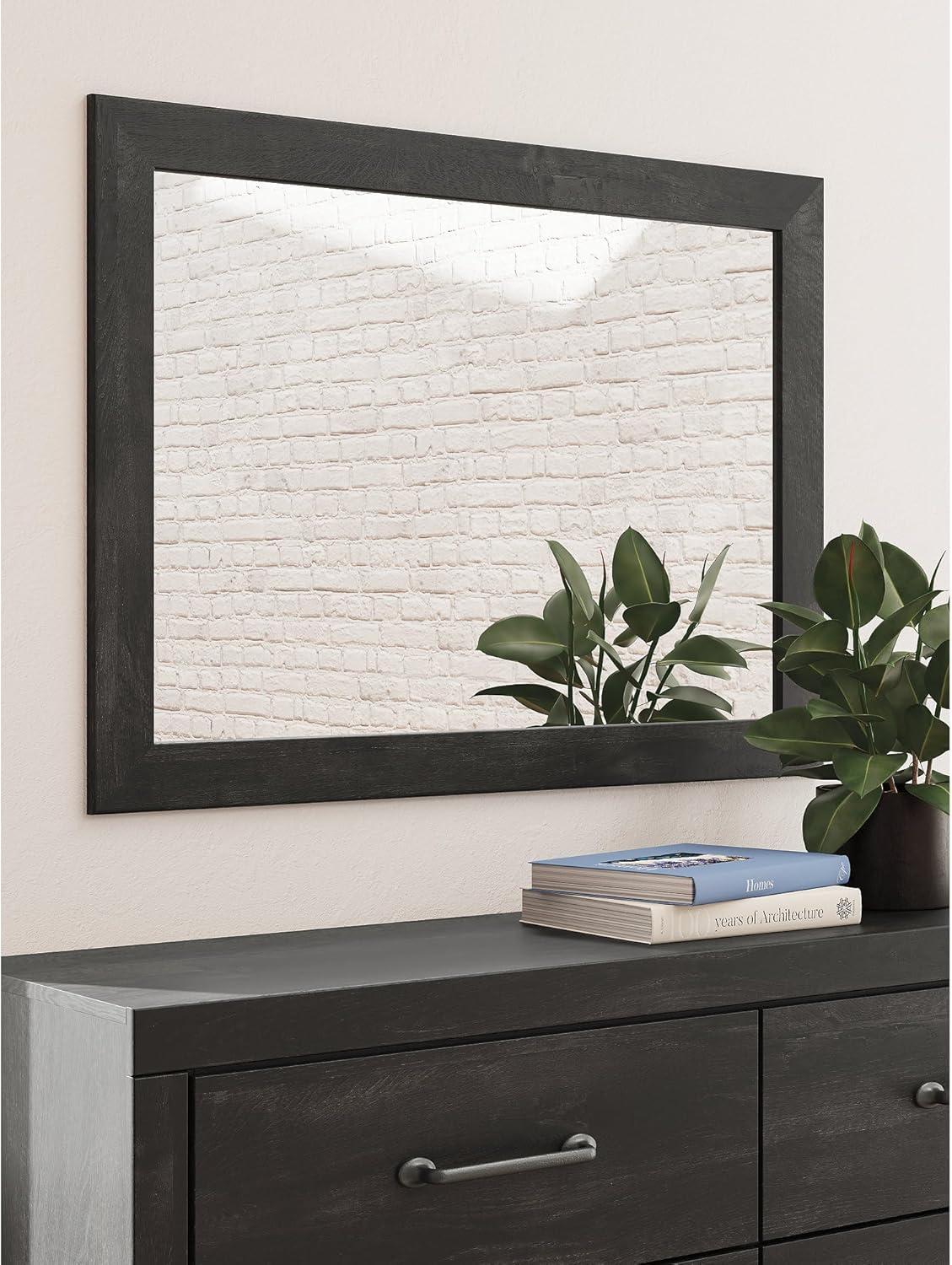imageSignature Design by Ashley Delmorta Rustic Panel Bed Foundation or Box Spring Needed Full GrayDresser and Mirror