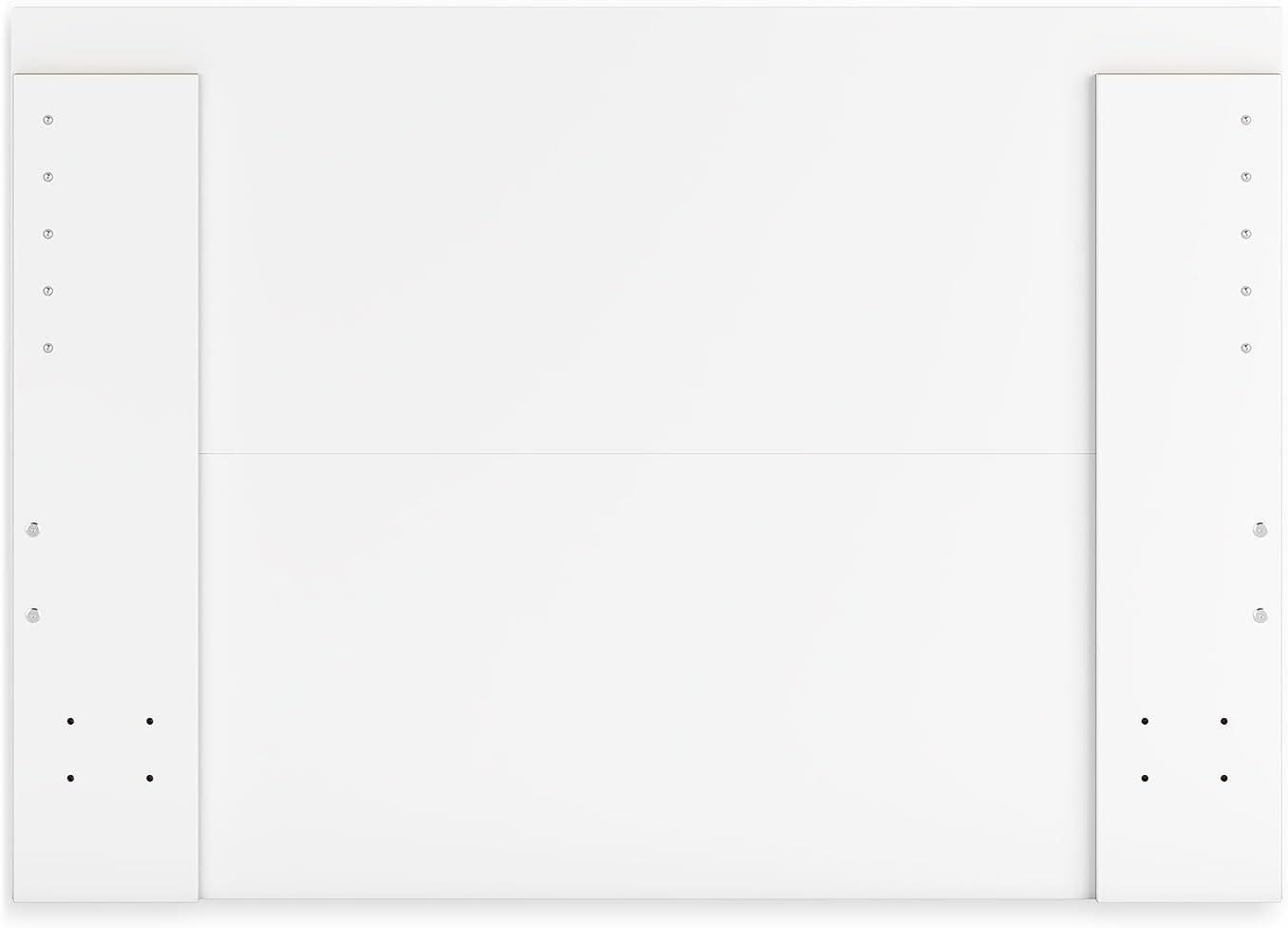 imageSignature Design by Ashley Onita Minimalist Panel Platform Bed Foundation or Box Spring Not Needed Full BeigeWhite