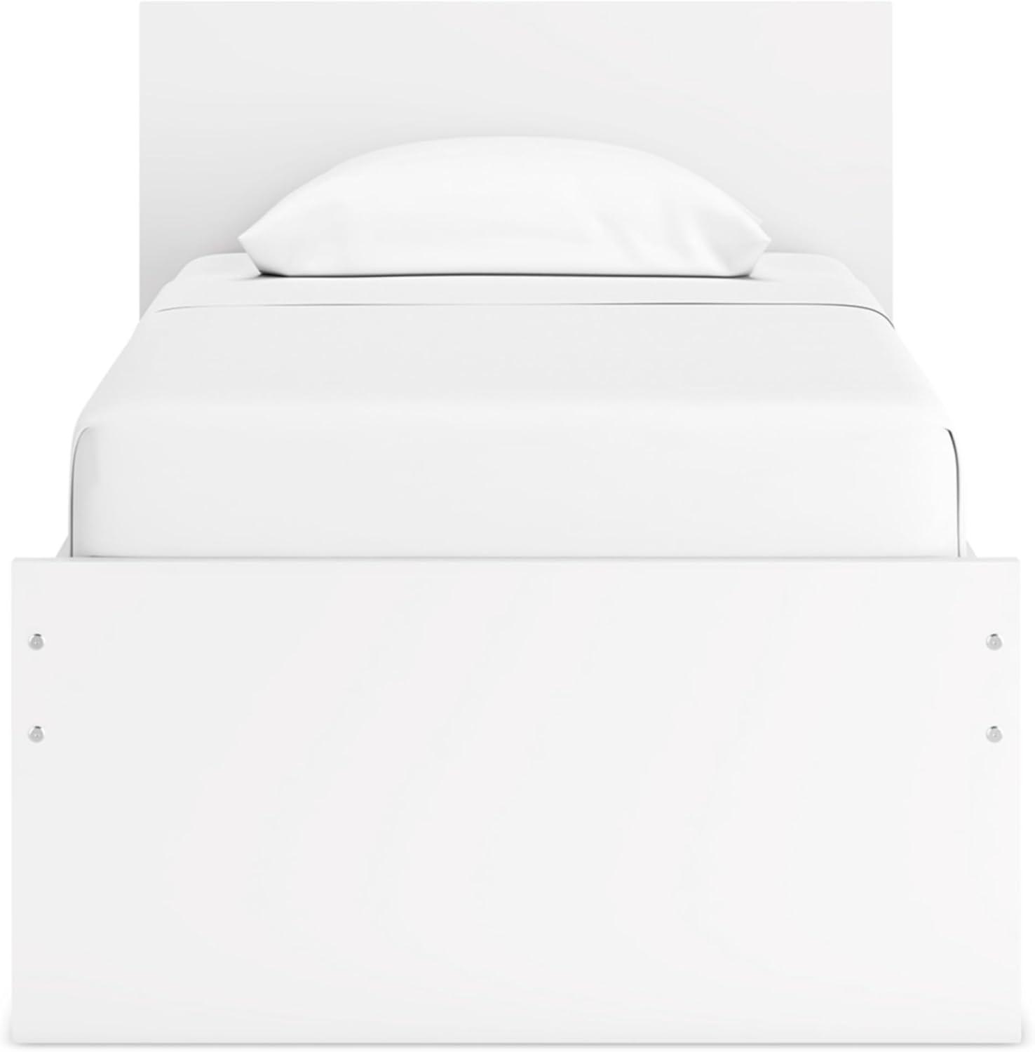 imageSignature Design by Ashley Onita Minimalist Panel Platform Bed Foundation or Box Spring Not Needed Full BeigeWhite