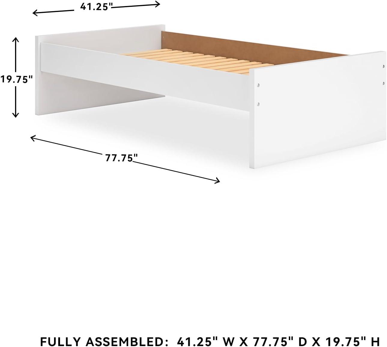 imageSignature Design by Ashley Onita Minimalist Panel Platform Bed Foundation or Box Spring Not Needed Full BeigeWhite