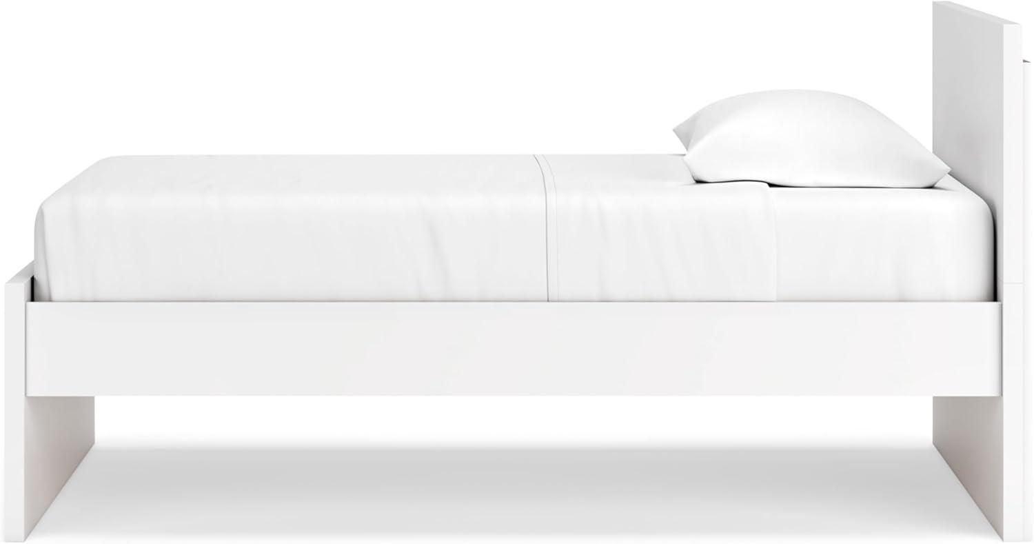 imageSignature Design by Ashley Onita Minimalist Panel Platform Bed Foundation or Box Spring Not Needed Full BeigeWhite