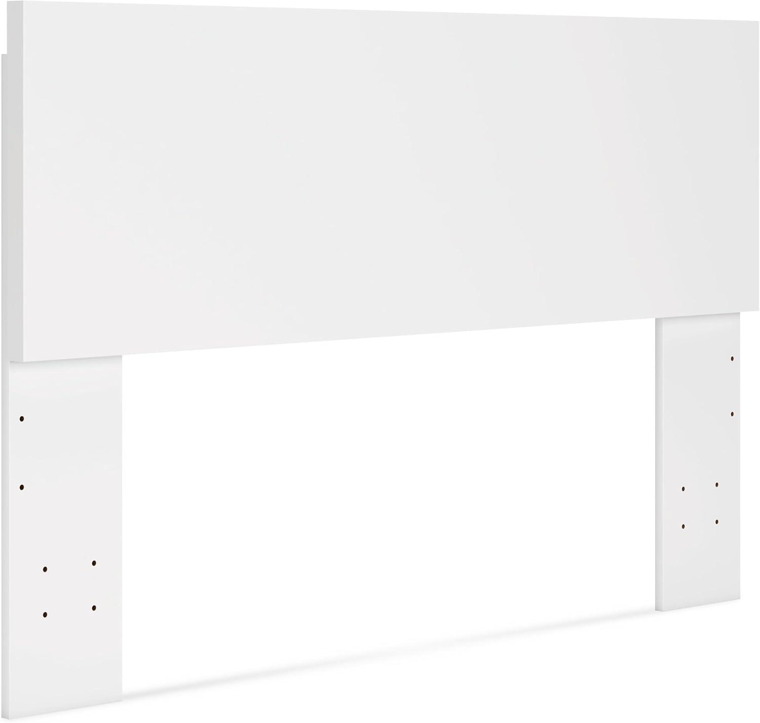 imageSignature Design by Ashley Onita Minimalist Panel Platform Bed Foundation or Box Spring Not Needed Full BeigeWhite