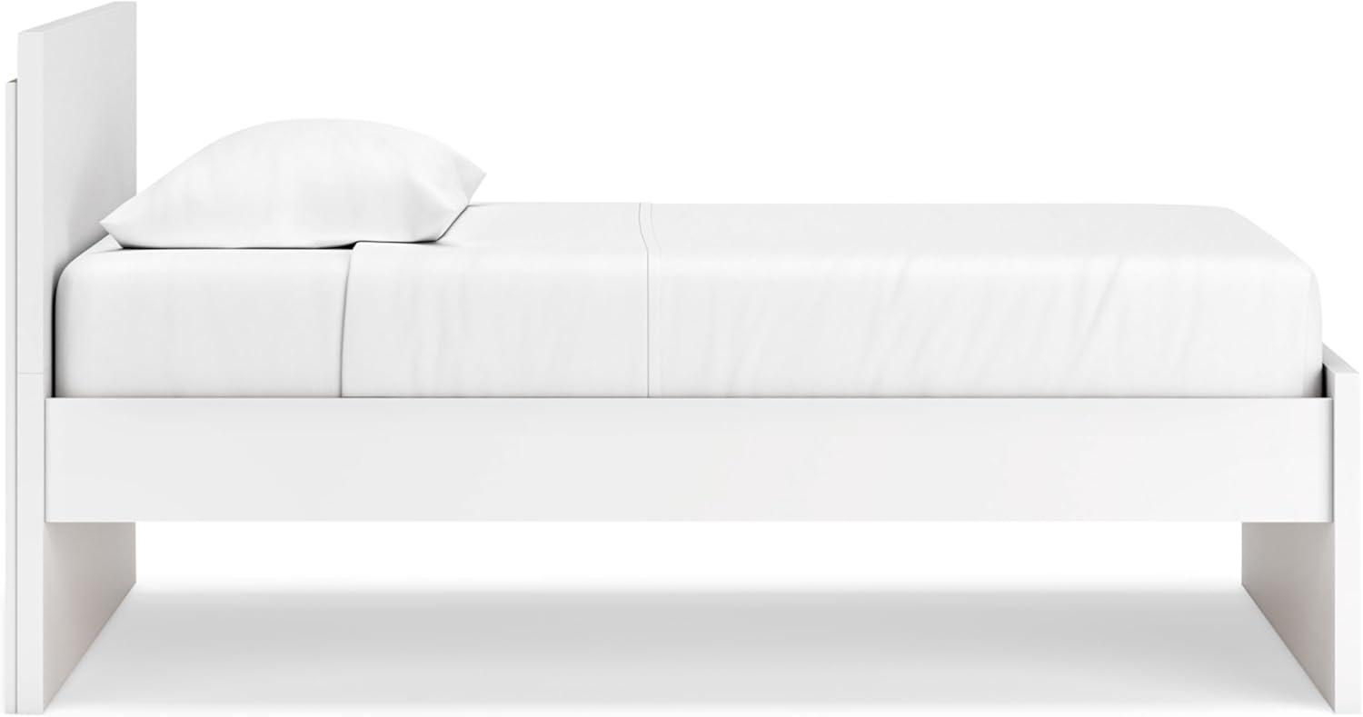 imageSignature Design by Ashley Onita Minimalist Panel Platform Bed Foundation or Box Spring Not Needed Full BeigeWhite