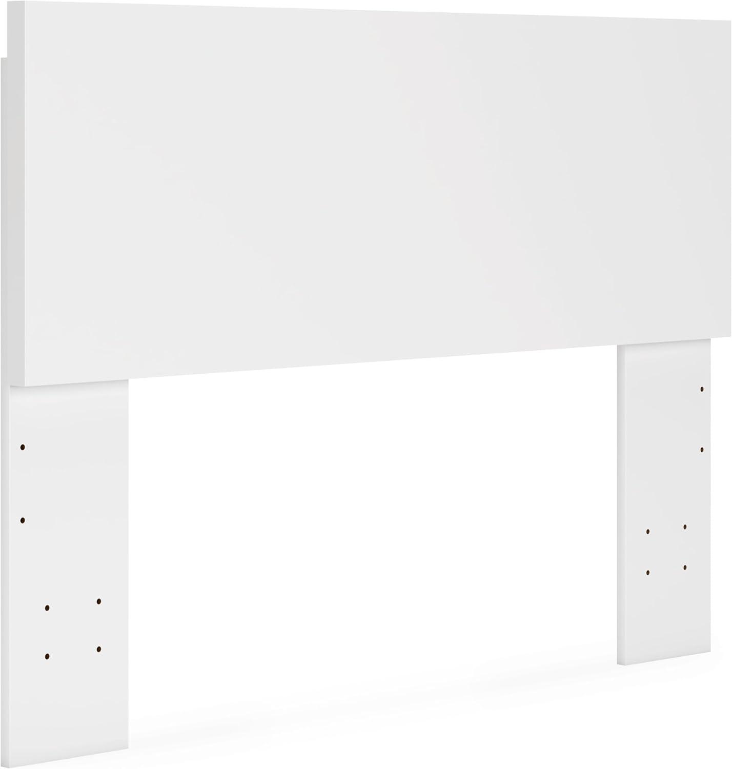 imageSignature Design by Ashley Onita Minimalist Panel Platform Bed Foundation or Box Spring Not Needed Full BeigeWhite