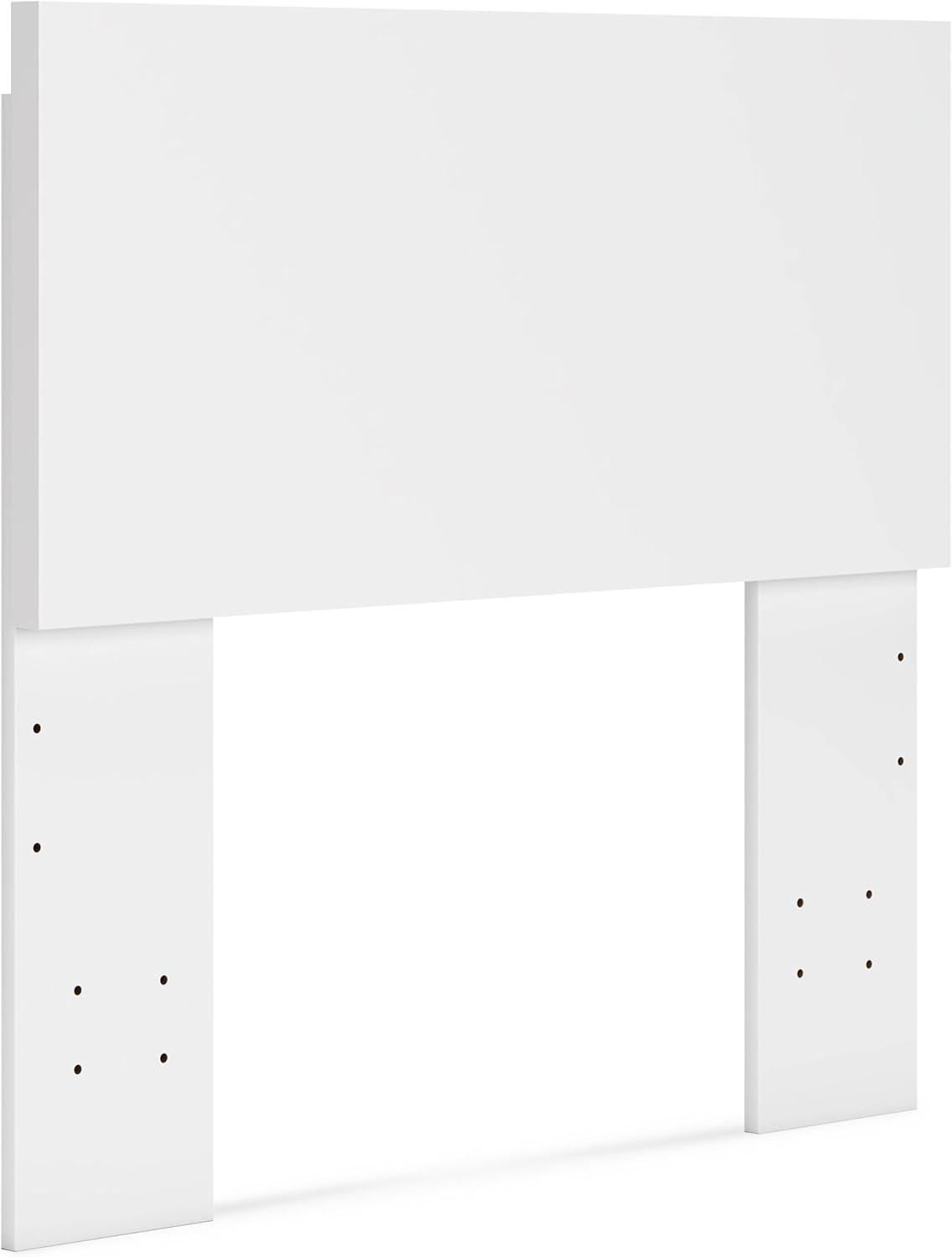 imageSignature Design by Ashley Onita Minimalist Panel Platform Bed Foundation or Box Spring Not Needed Full BeigeWhite