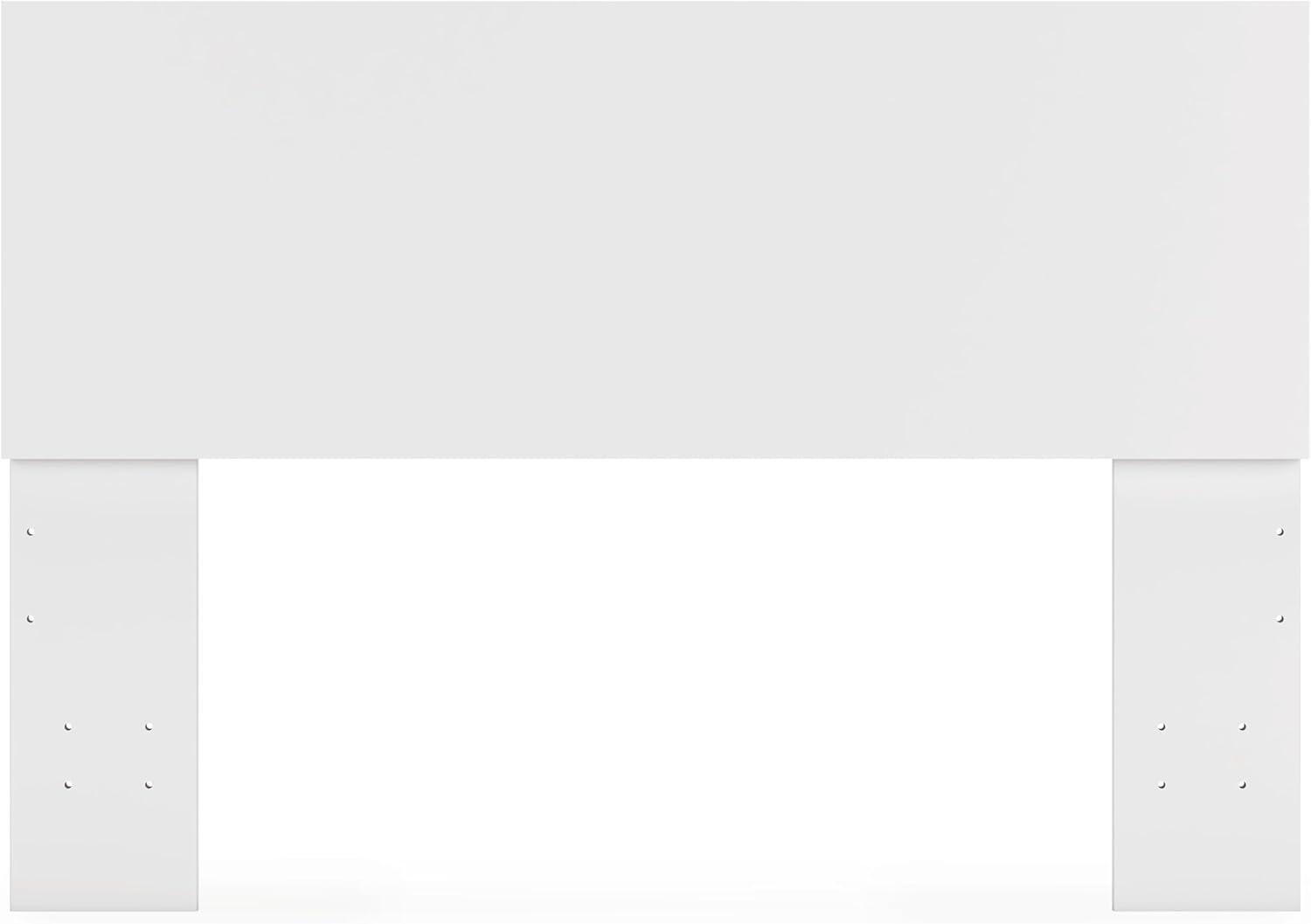 imageSignature Design by Ashley Onita Minimalist Panel Platform Bed Foundation or Box Spring Not Needed Full BeigeWhite