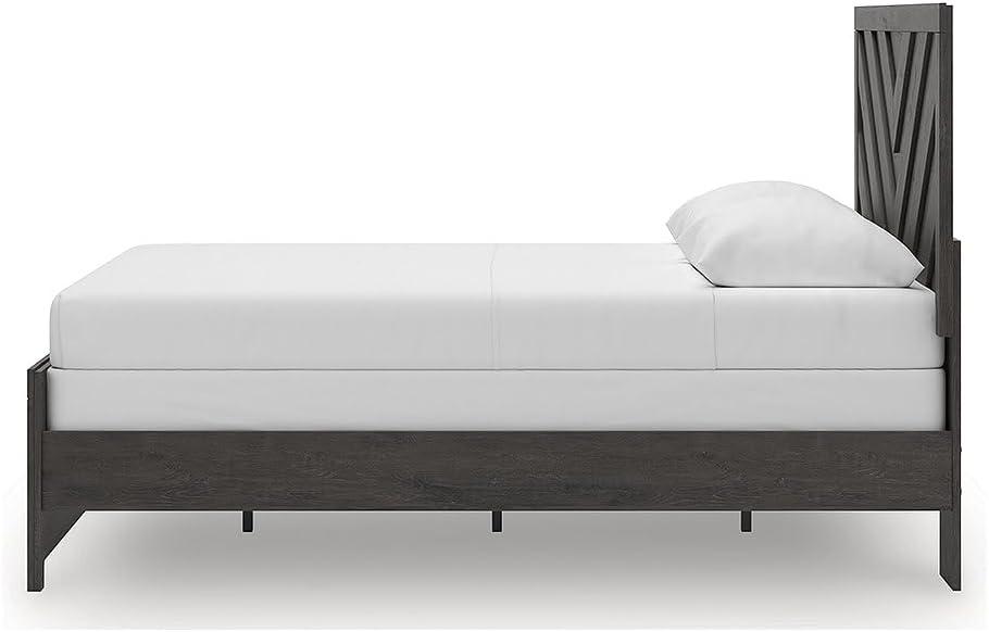 imageSignature Design by Ashley Prendonea Farmhouse Twin Panel Bed Foundation or Box Spring Needed GrayQueen US Standard