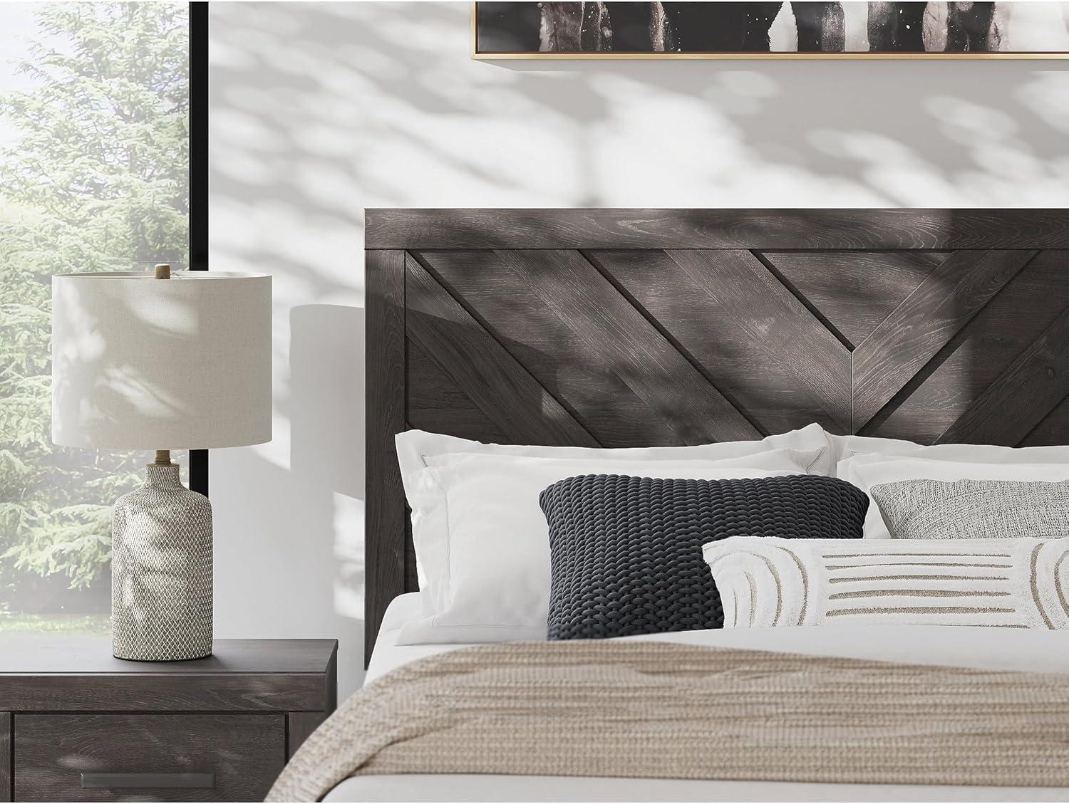 imageSignature Design by Ashley Prendonea Farmhouse Twin Panel Bed Foundation or Box Spring Needed GrayQueen US Standard