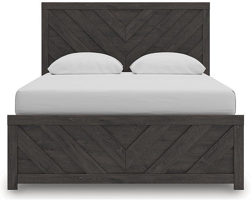 imageSignature Design by Ashley Prendonea Farmhouse Twin Panel Bed Foundation or Box Spring Needed GrayQueen US Standard