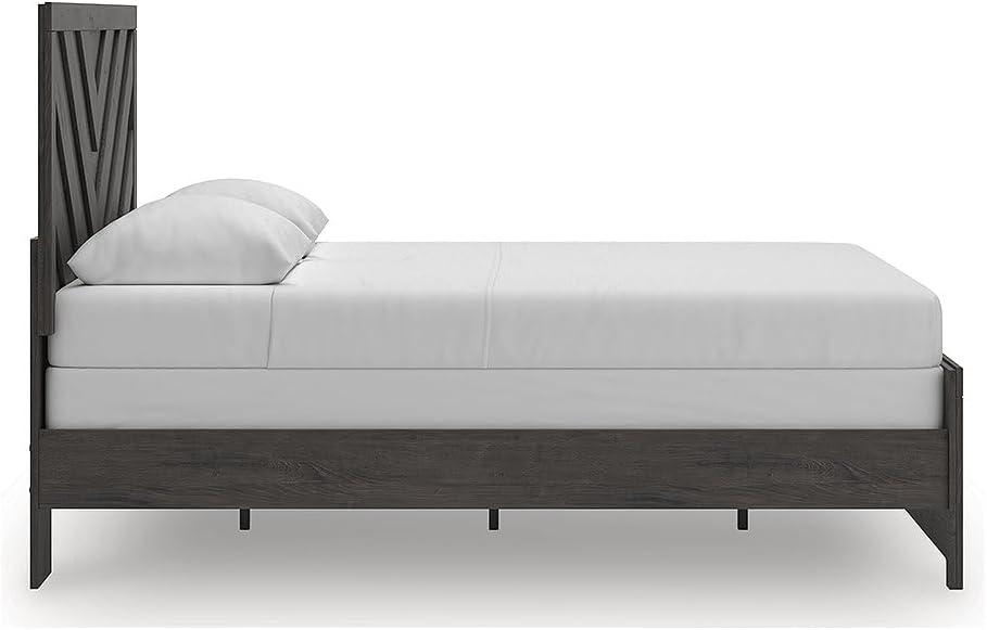 imageSignature Design by Ashley Prendonea Farmhouse Twin Panel Bed Foundation or Box Spring Needed GrayQueen US Standard