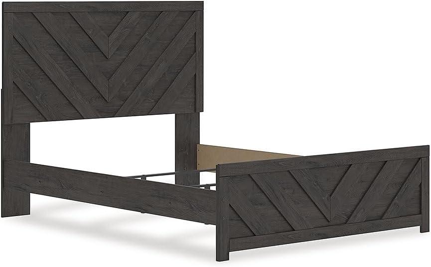 imageSignature Design by Ashley Prendonea Farmhouse Twin Panel Bed Foundation or Box Spring Needed GrayQueen US Standard