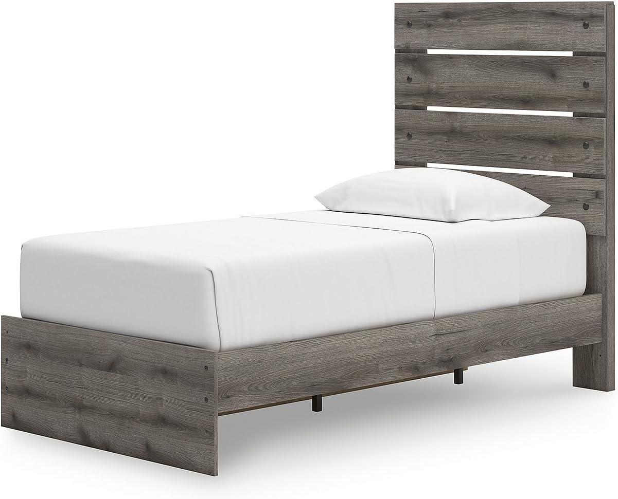 imageSignature Design by Ashley Urbanoore Industrial Panel Storage Bed Foundation or Box Spring Not Needed Full GrayPanel Storage Bed
