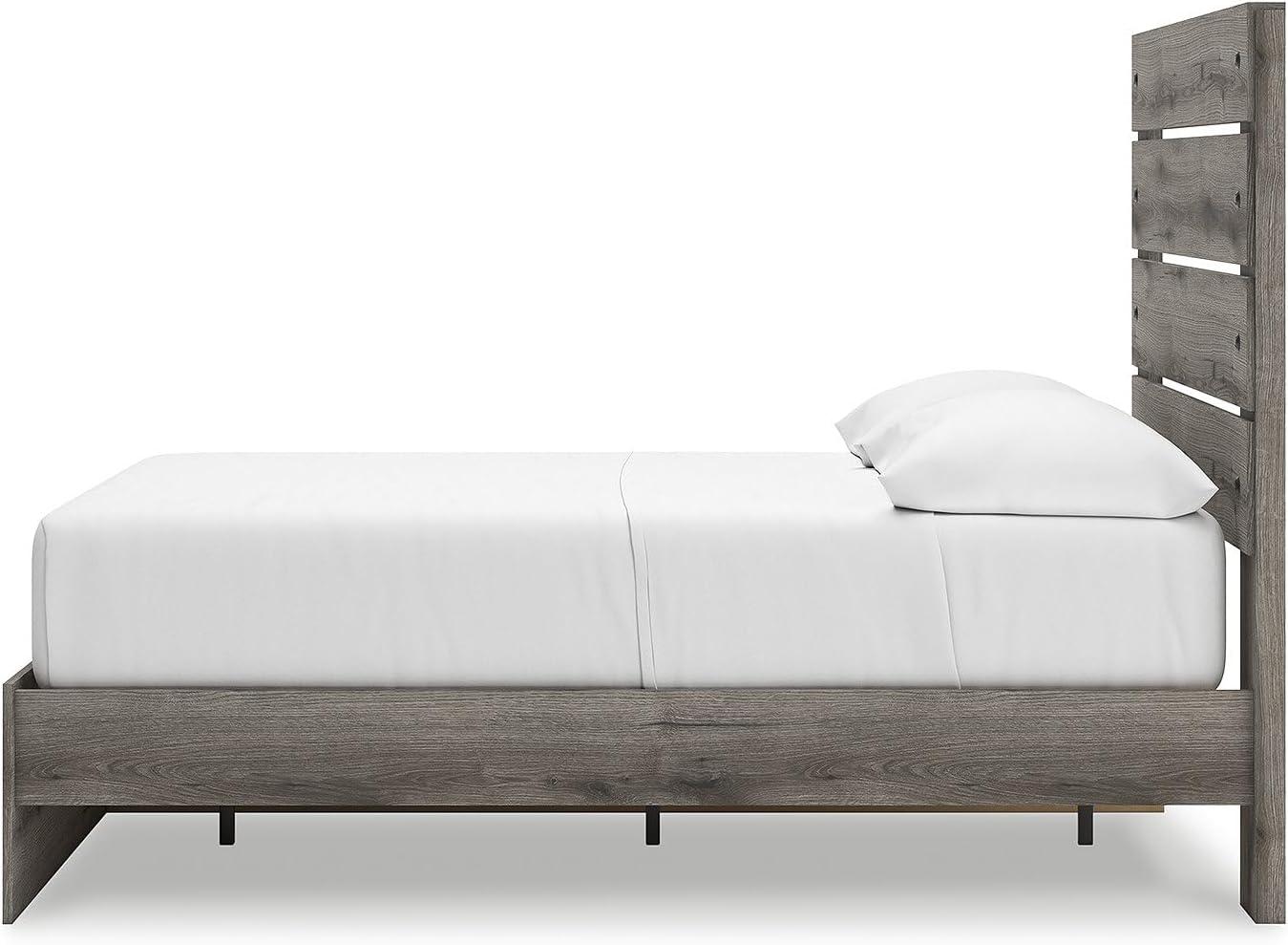 imageSignature Design by Ashley Urbanoore Industrial Panel Storage Bed Foundation or Box Spring Not Needed Full GrayPanel Storage Bed