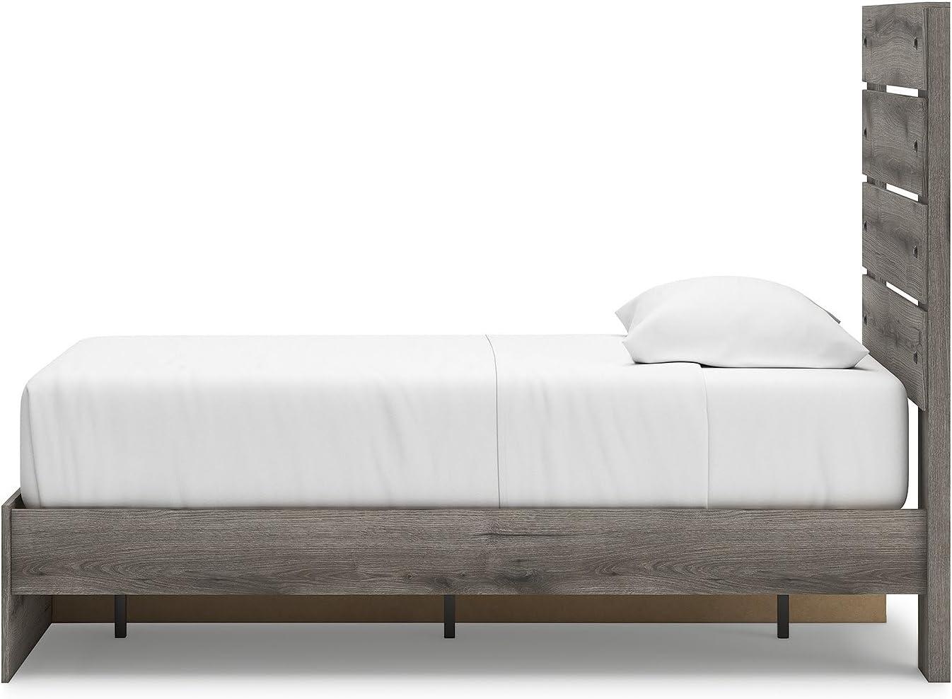imageSignature Design by Ashley Urbanoore Industrial Panel Storage Bed Foundation or Box Spring Not Needed Full GrayPanel Storage Bed