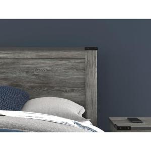 Signature Design by Ashley Frandern Rustic Panel Headboard with Nailhead, Full, Gray