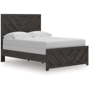 Signature Design by Ashley Prendonea Farmhouse Twin Panel Bed, Foundation or Box Spring Needed, Gray(Full)