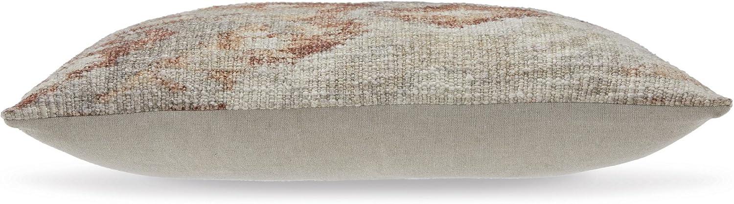 imageSignature Design by Ashley Aprover Contemporary Indoor Ikat 22 x 14 Inches Pillow with Zipper Closure Red amp Light Gray