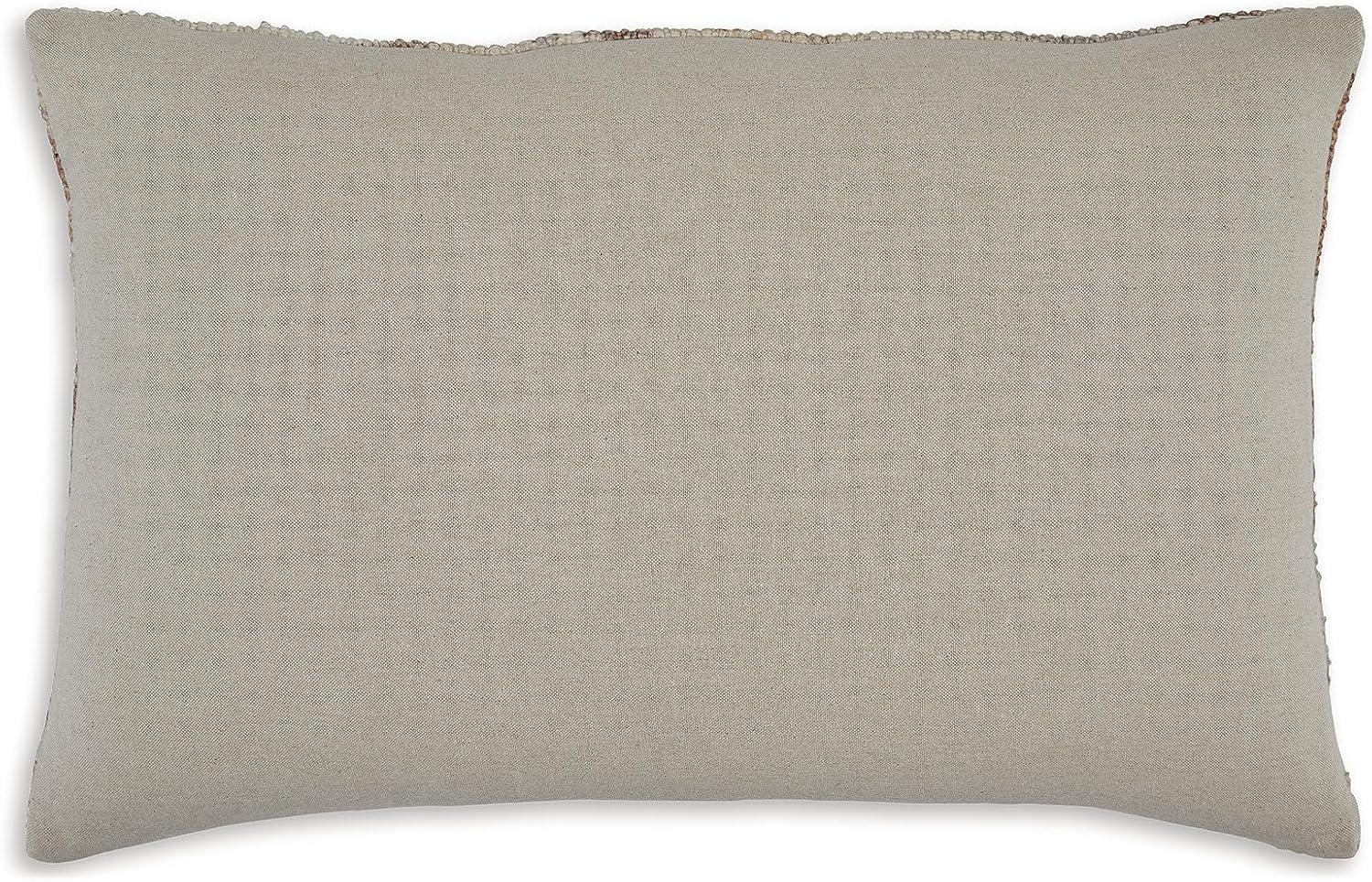 imageSignature Design by Ashley Aprover Contemporary Indoor Ikat 22 x 14 Inches Pillow with Zipper Closure Red amp Light Gray