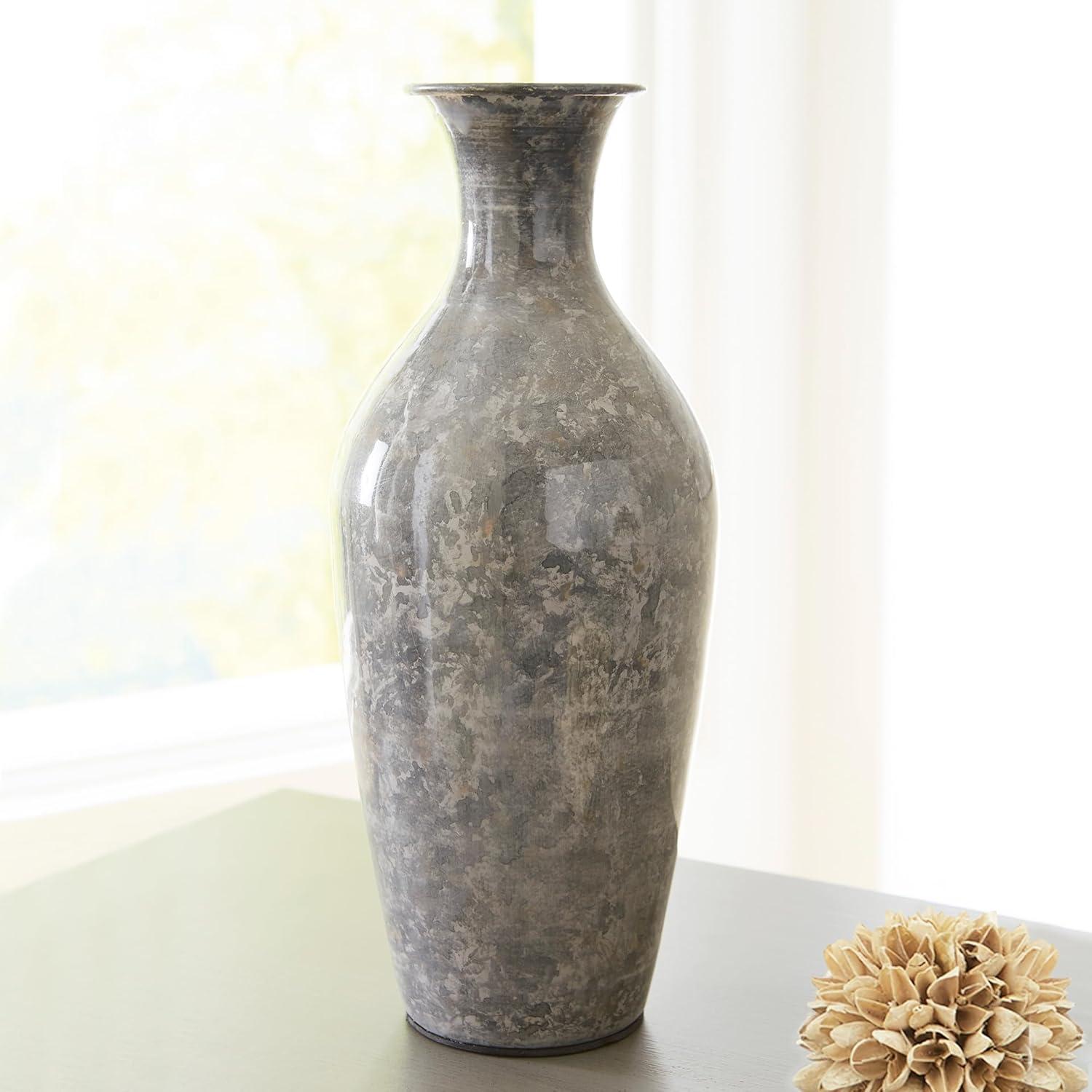 imageSignature Design by Ashley Brockwich Traditional 16 Inch HighGloss Vase Gray12