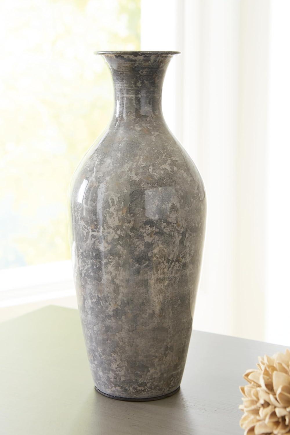 imageSignature Design by Ashley Brockwich Traditional 16 Inch HighGloss Vase Gray12
