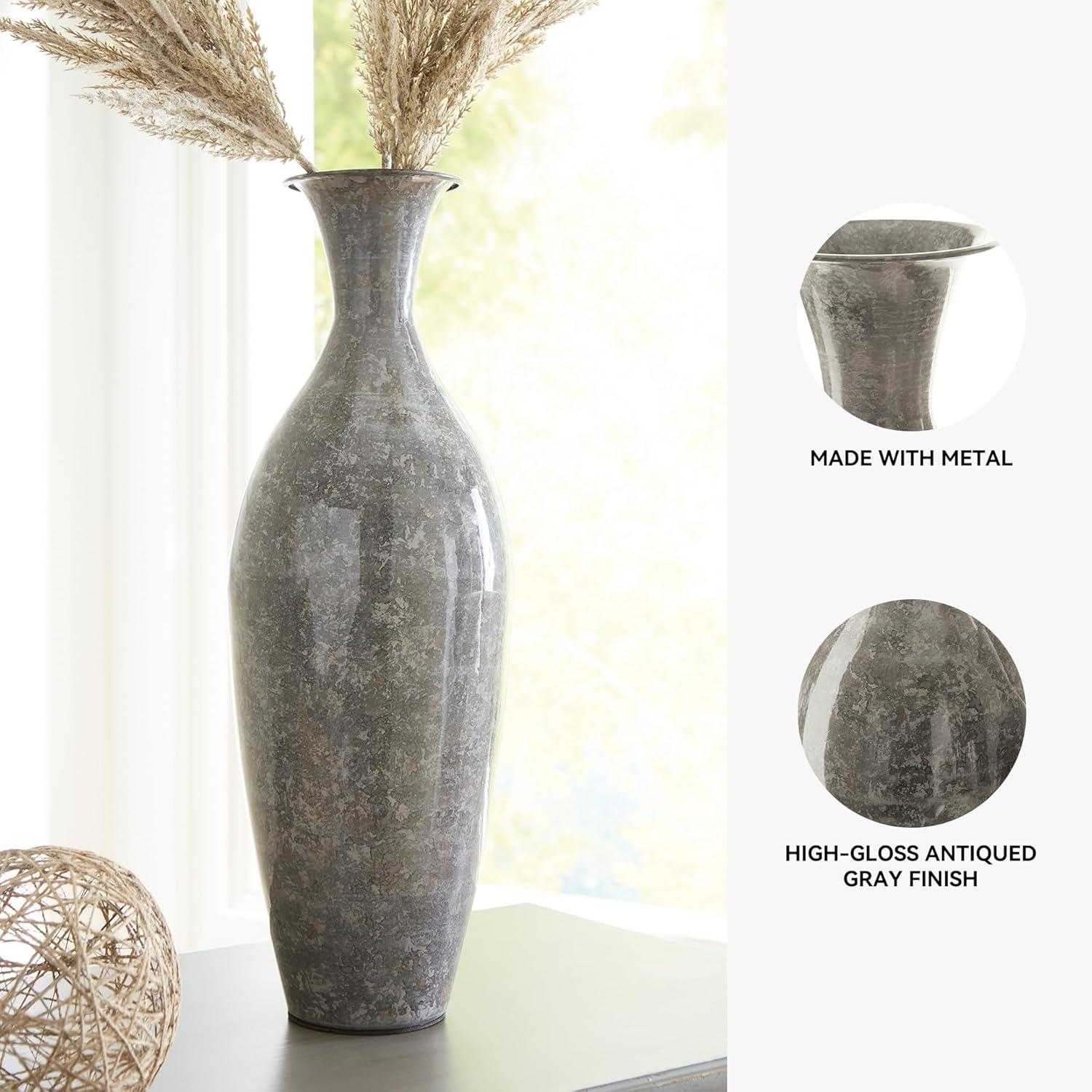 imageSignature Design by Ashley Brockwich Traditional 16 Inch HighGloss Vase Gray20