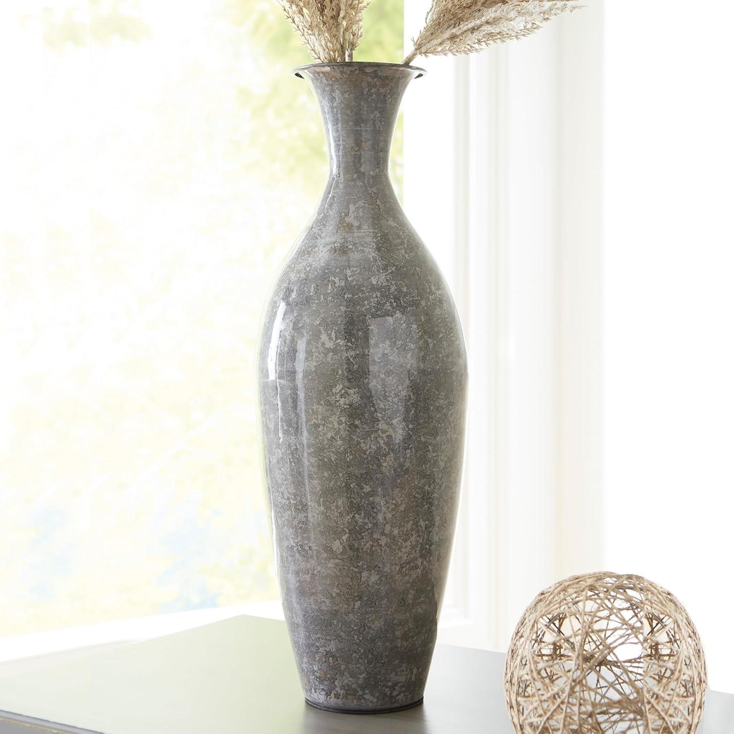 imageSignature Design by Ashley Brockwich Traditional 16 Inch HighGloss Vase Gray20