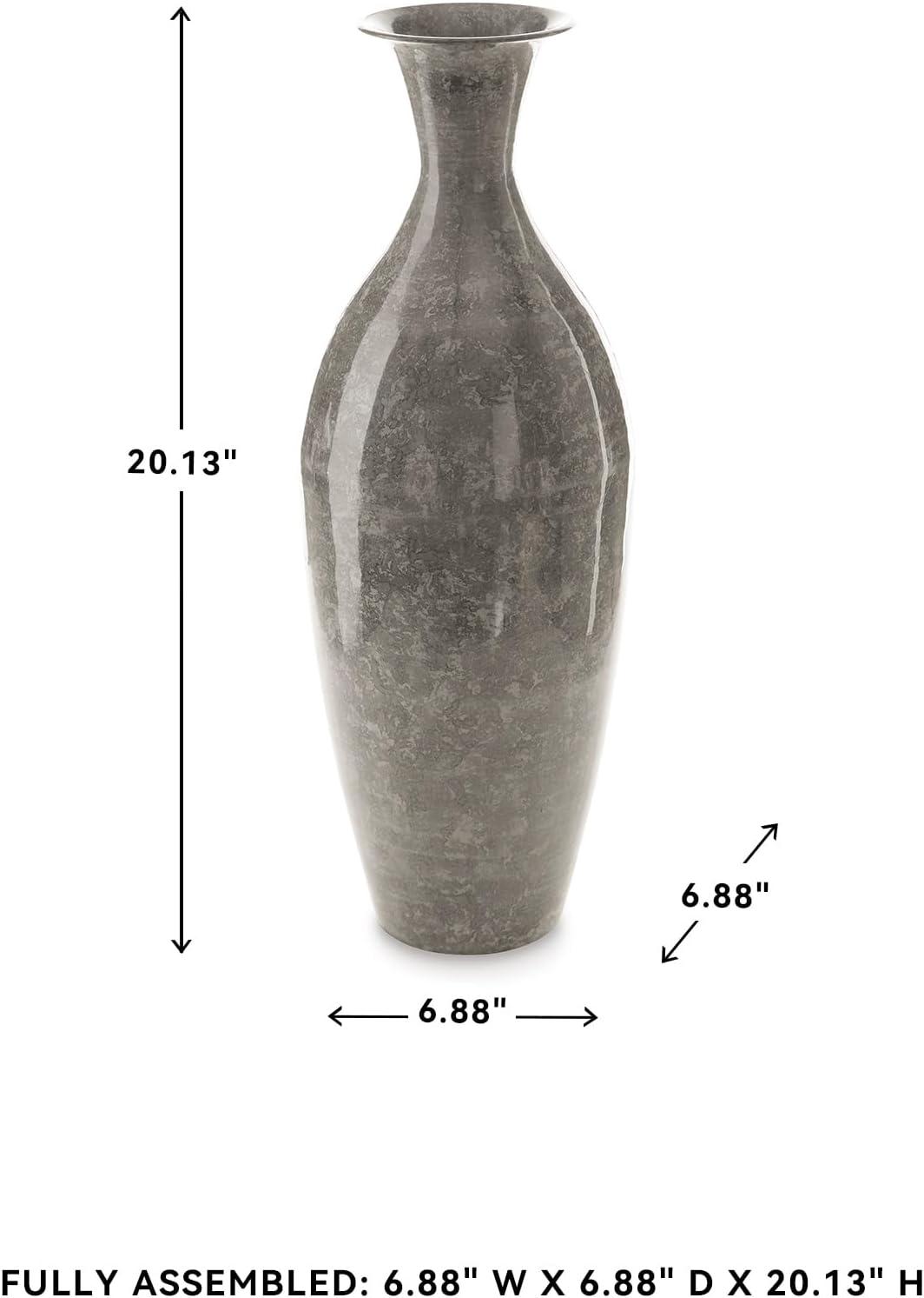 imageSignature Design by Ashley Brockwich Traditional 16 Inch HighGloss Vase Gray20