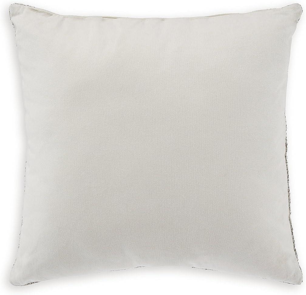 imageSignature Design by Ashley Carddon Casual 20x20 Inches Striped Throw Pillow with Zipper Closure White amp Light Brown