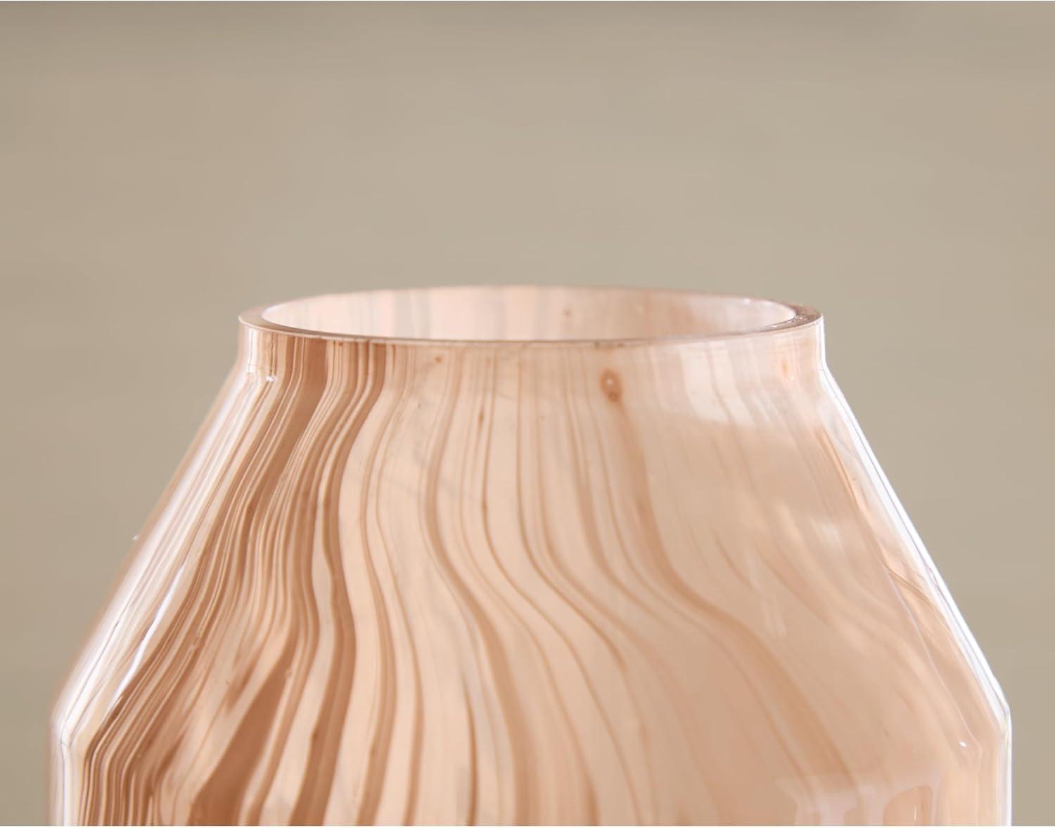 imageSignature Design by Ashley Dushby Art Deco Indoor Abstract Patterned Glass Vase PinkMedium