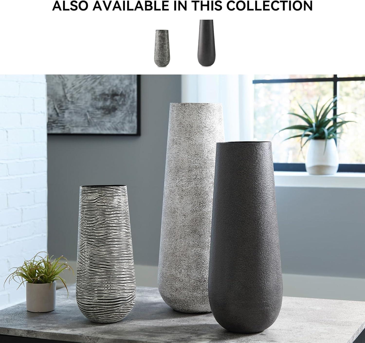 imageSignature Design by Ashley Fynn 21 Contemporary Metal Vase Antique WhiteWhite