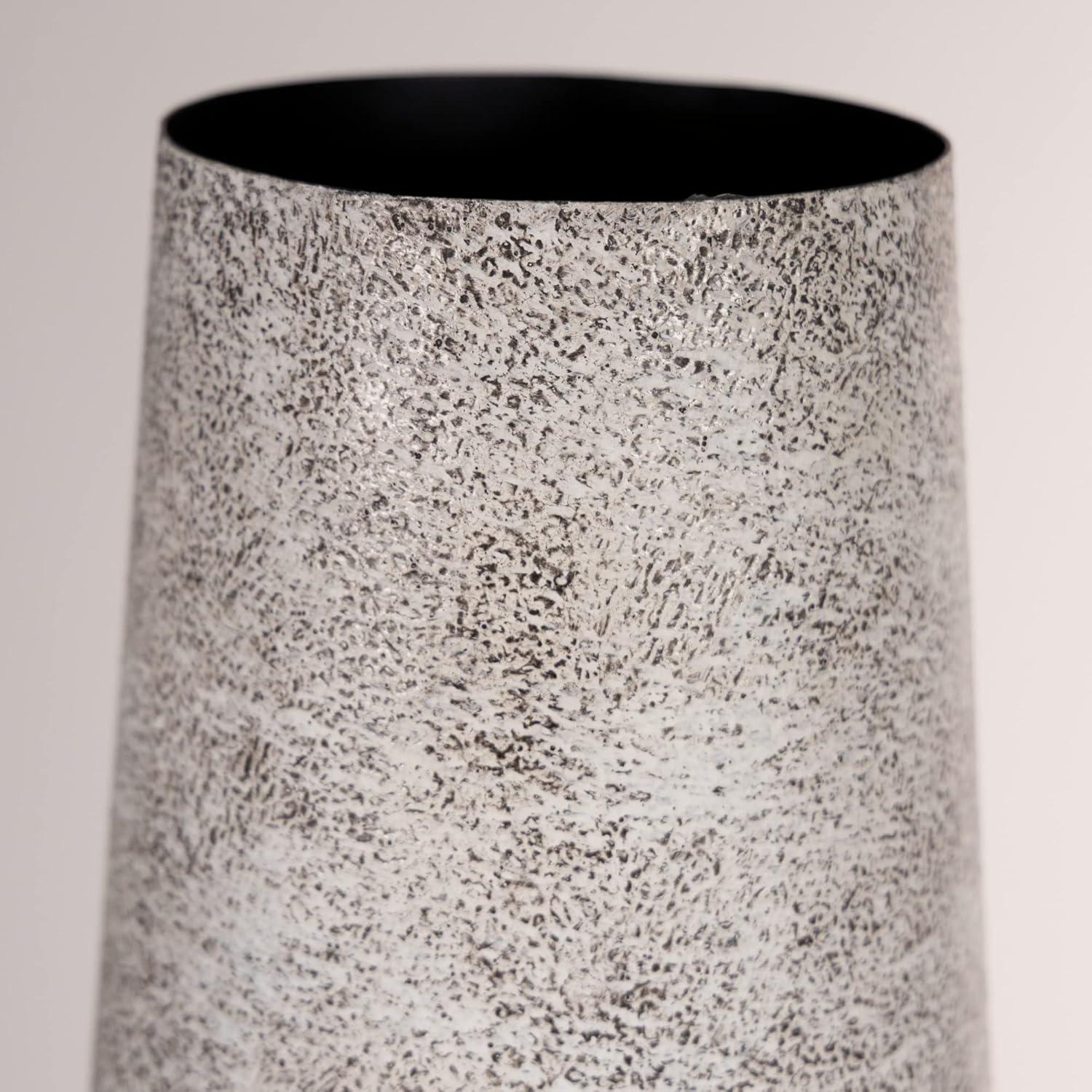 imageSignature Design by Ashley Fynn 21 Contemporary Metal Vase Antique WhiteWhite
