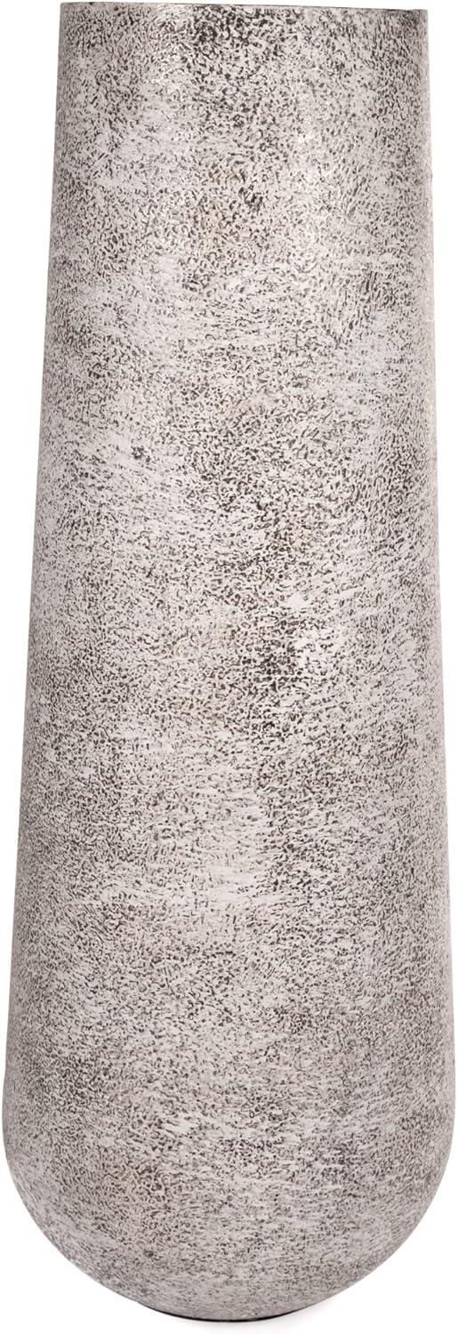 imageSignature Design by Ashley Fynn 21 Contemporary Metal Vase Antique WhiteWhite