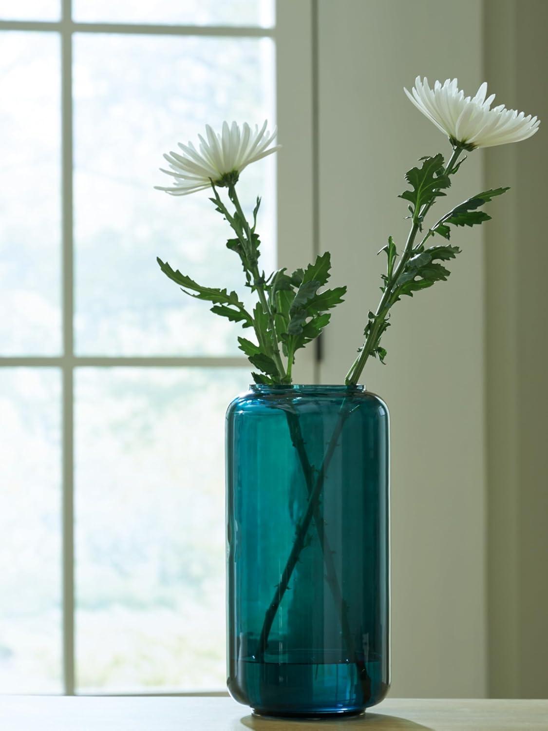 imageSignature Design by Ashley Inisland Contemporary Watertight Glass 12 Vase with Wide Mouth GreenGreen