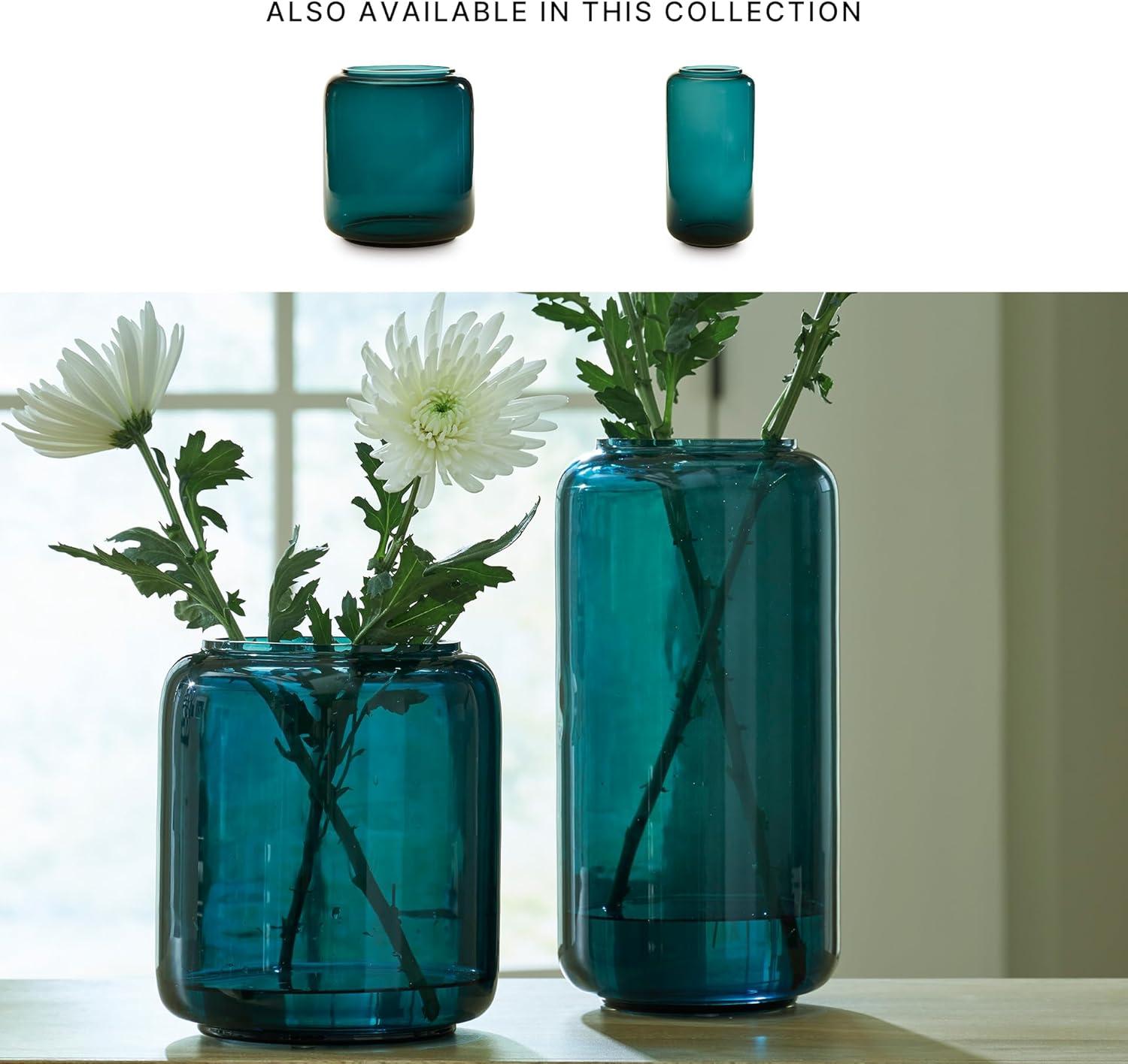 imageSignature Design by Ashley Inisland Contemporary Watertight Glass 12 Vase with Wide Mouth GreenGreen