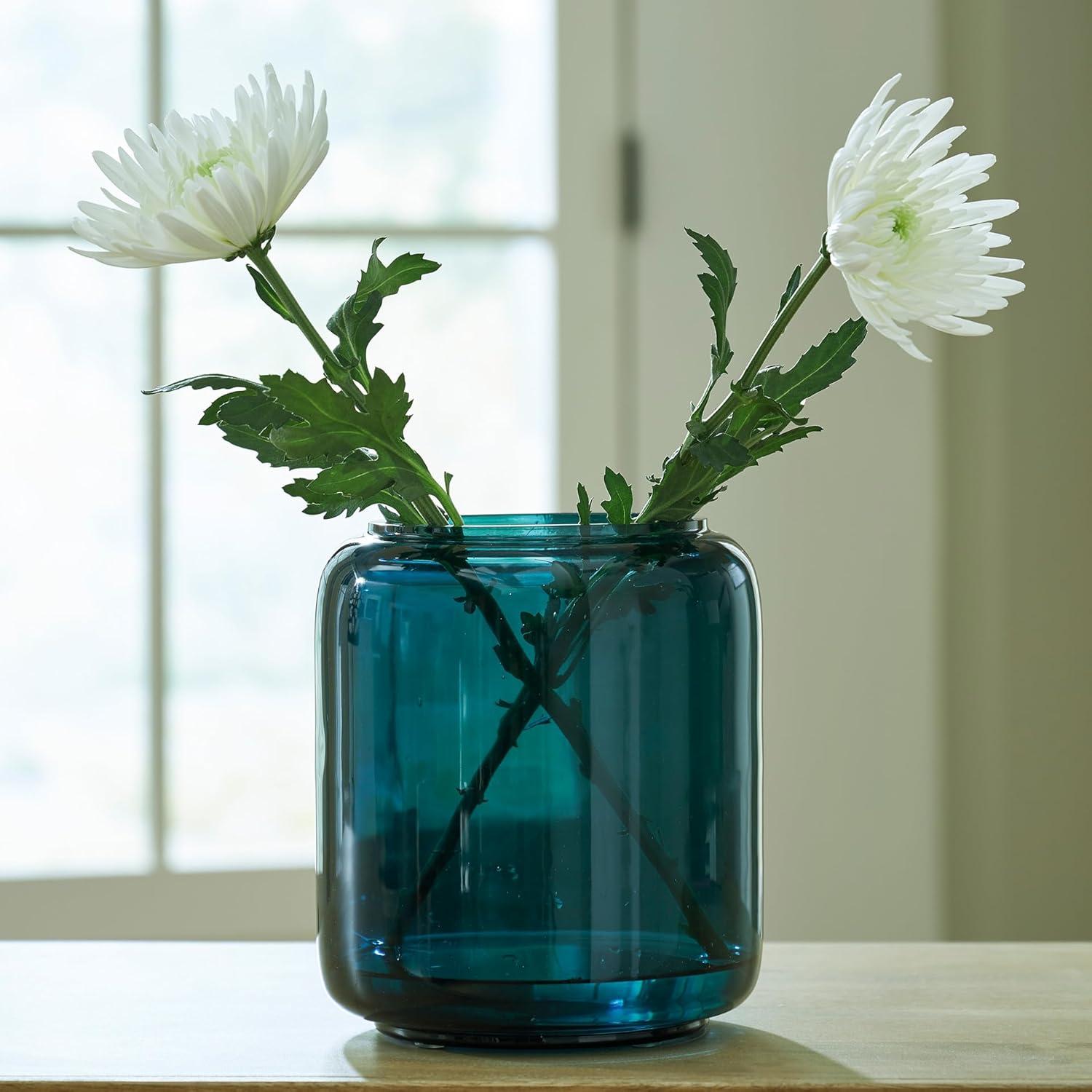 imageSignature Design by Ashley Inisland Contemporary Watertight Glass 12 Vase with Wide Mouth GreenGreen
