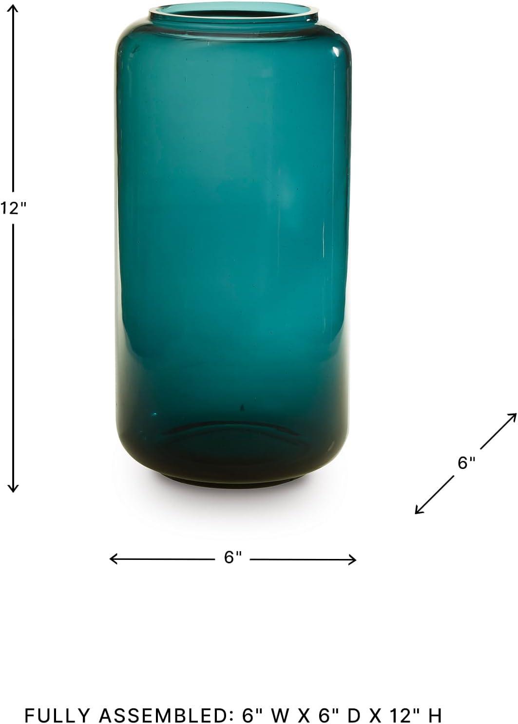 imageSignature Design by Ashley Inisland Contemporary Watertight Glass 12 Vase with Wide Mouth GreenGreen