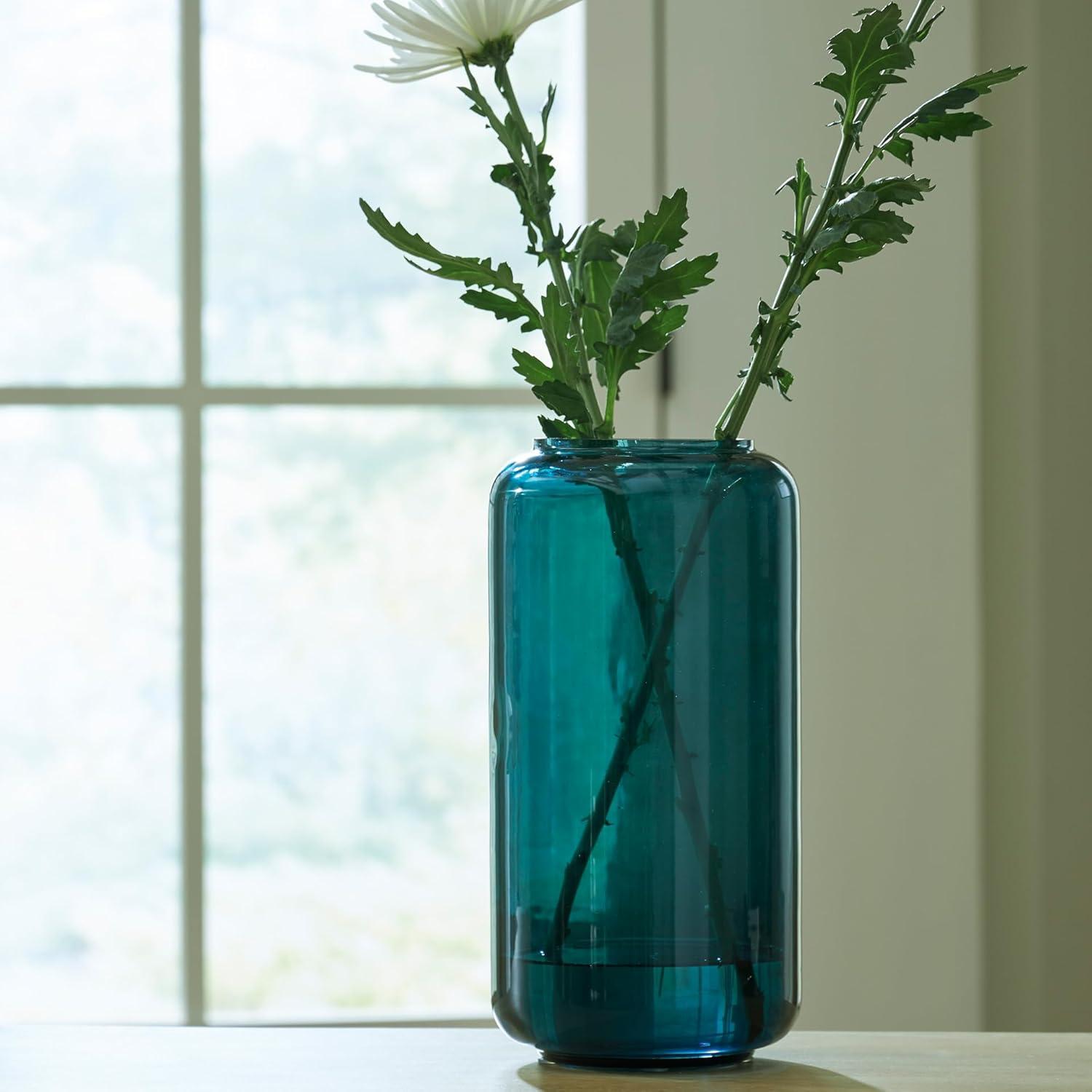 imageSignature Design by Ashley Inisland Contemporary Watertight Glass 12 Vase with Wide Mouth GreenGreen